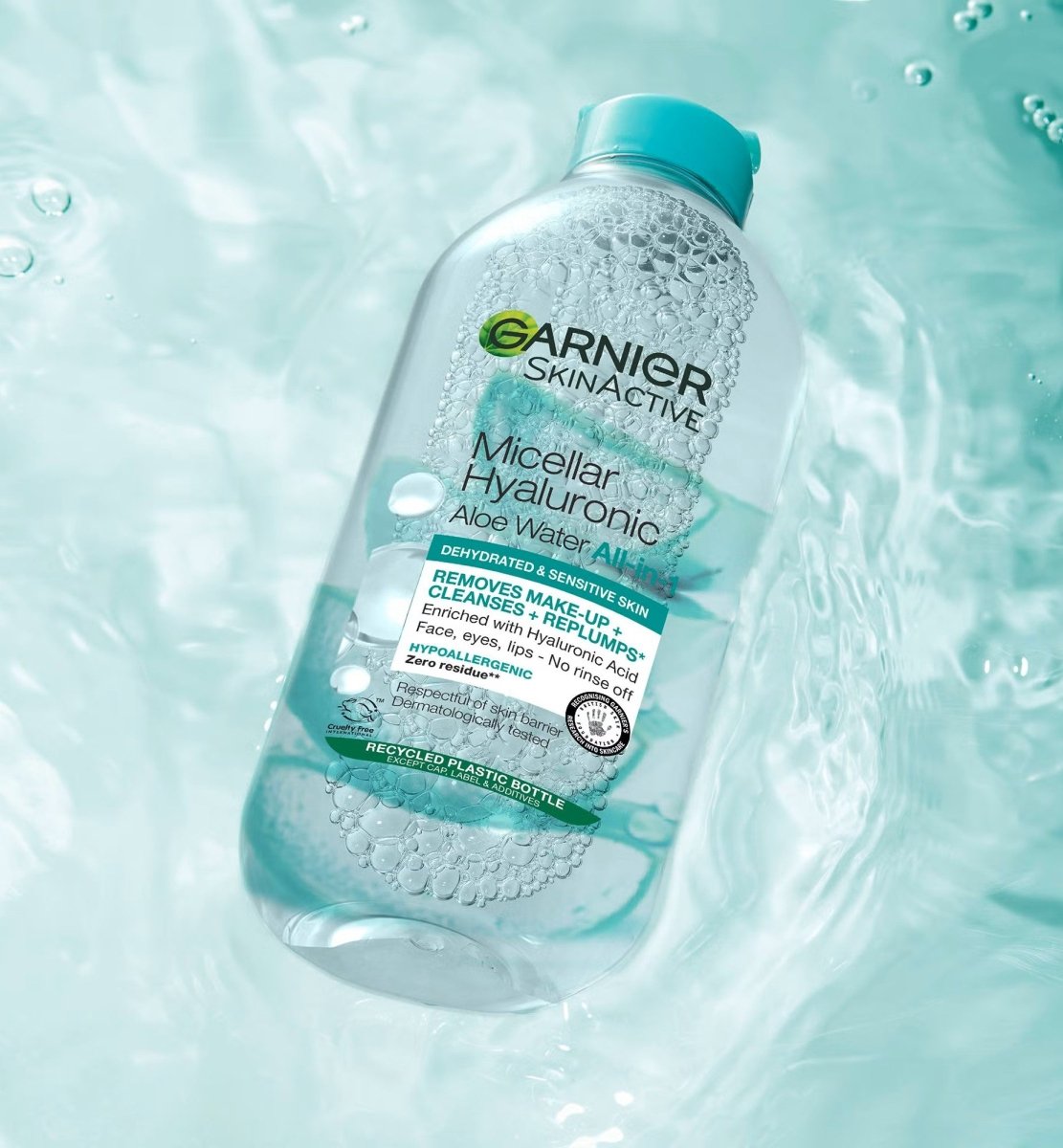 Eau micellaire hyaluronique Ă l'aloe Cleanse and Replump Garnier 400 ml - Clean Girl Skin